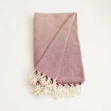 Load image into Gallery viewer, Mike & Co. New York 100% Turkish Cotton Handwoven Throw Blanket - RED