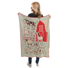 Load image into Gallery viewer, Green3 Recycled Cotton Junior Throw Blanket - On The FARM