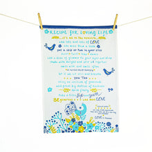 Load image into Gallery viewer, SIP &quot;Recipe For Loving Life&quot; Kitchen Towel
