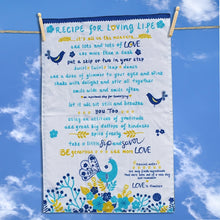 Load image into Gallery viewer, SIP &quot;Recipe For Loving Life&quot; Kitchen Towel
